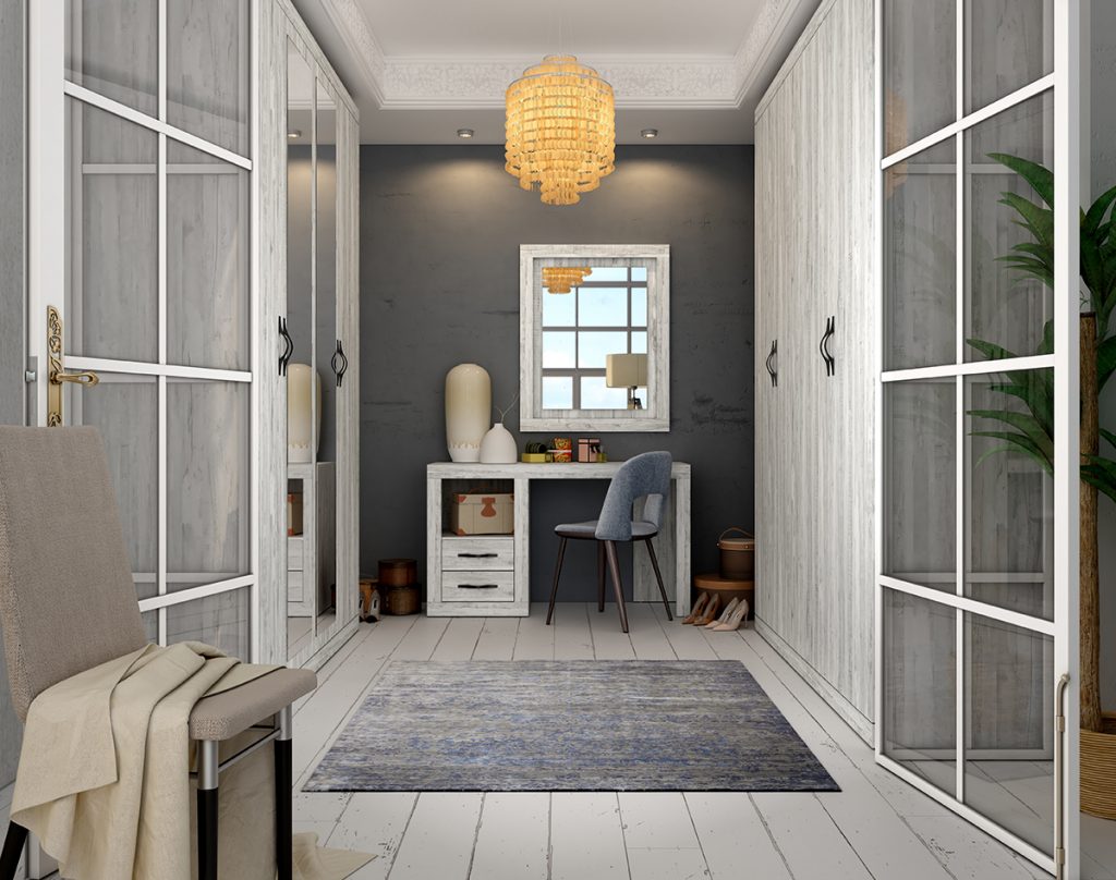 Dressing Room Ideas - Traditional - closet - Benjamin Moore Super White -  Urrutia Design